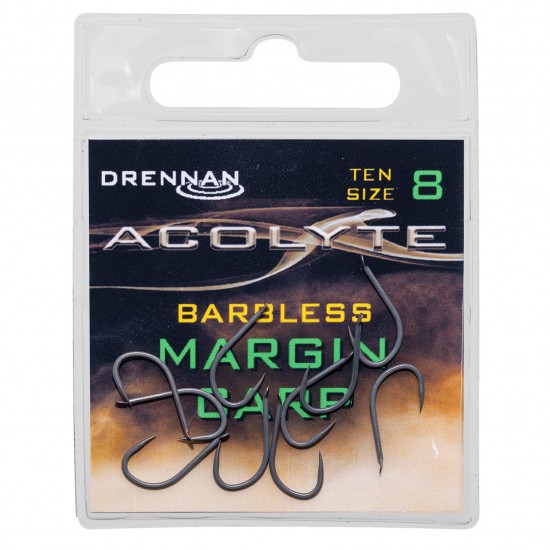 Carlige Drennan - Acolyte Margin Carp Barbless Nr.8 Carlige Drennan - Acolyte Margin Carp Barbless Nr.8